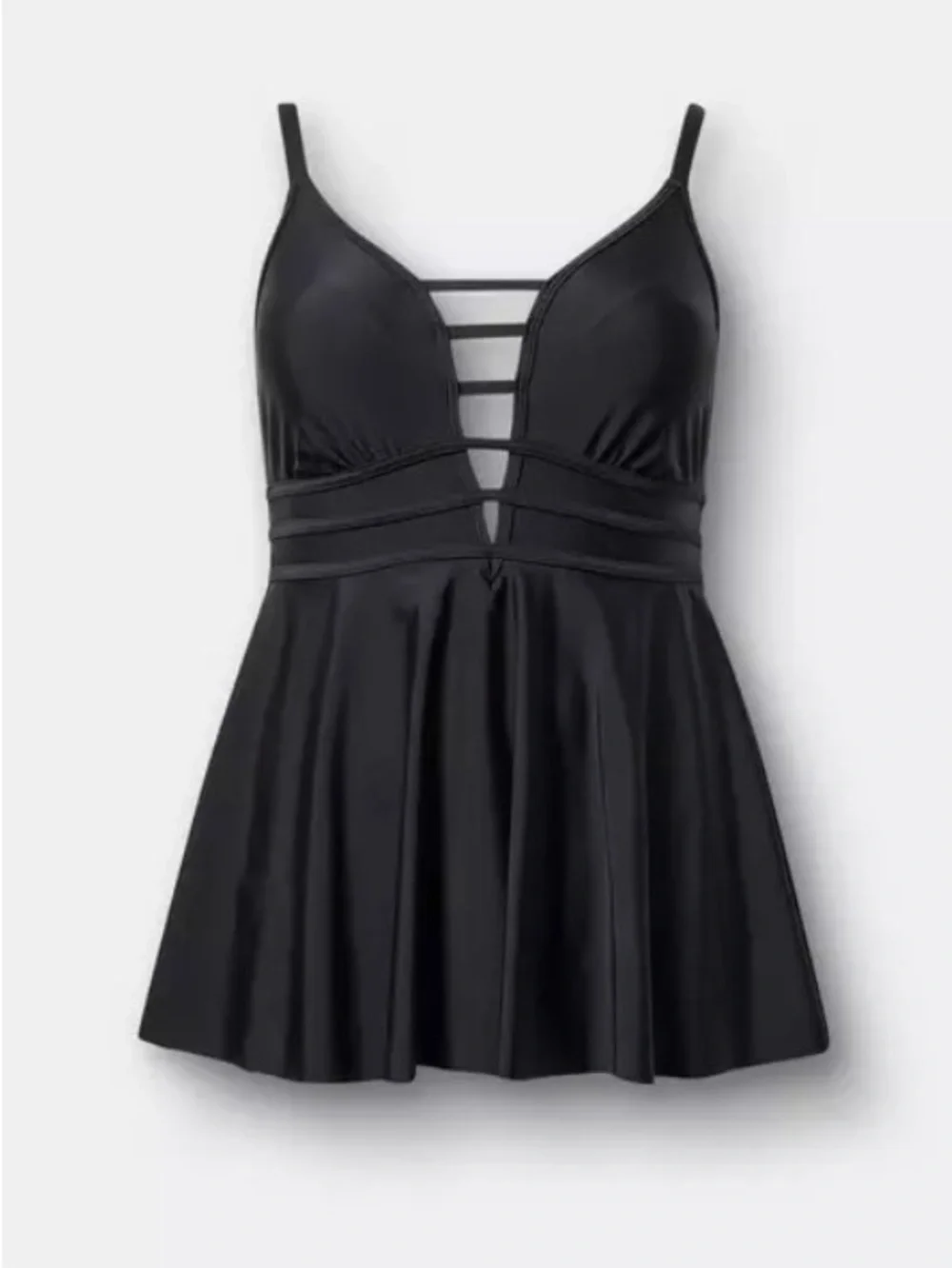 NWT Torrid Black Strappy Skater One-Piece Swim Dress ~ END OF SUMMER SALE!! - Picture 3 of 7
